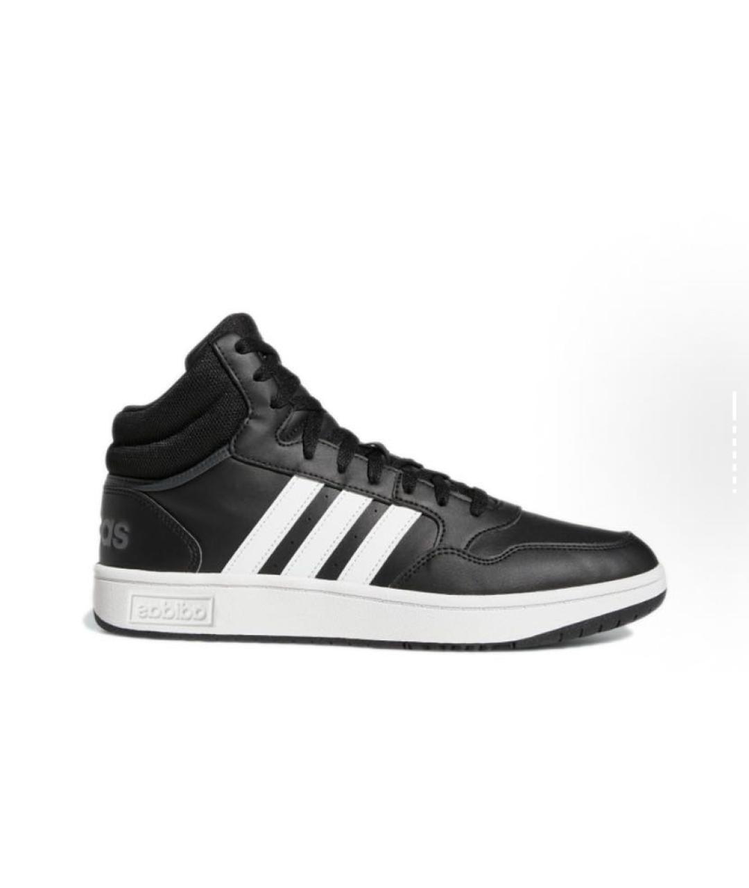 ADIDAS Черные кожаные высокие кроссовки / кеды, фото 8