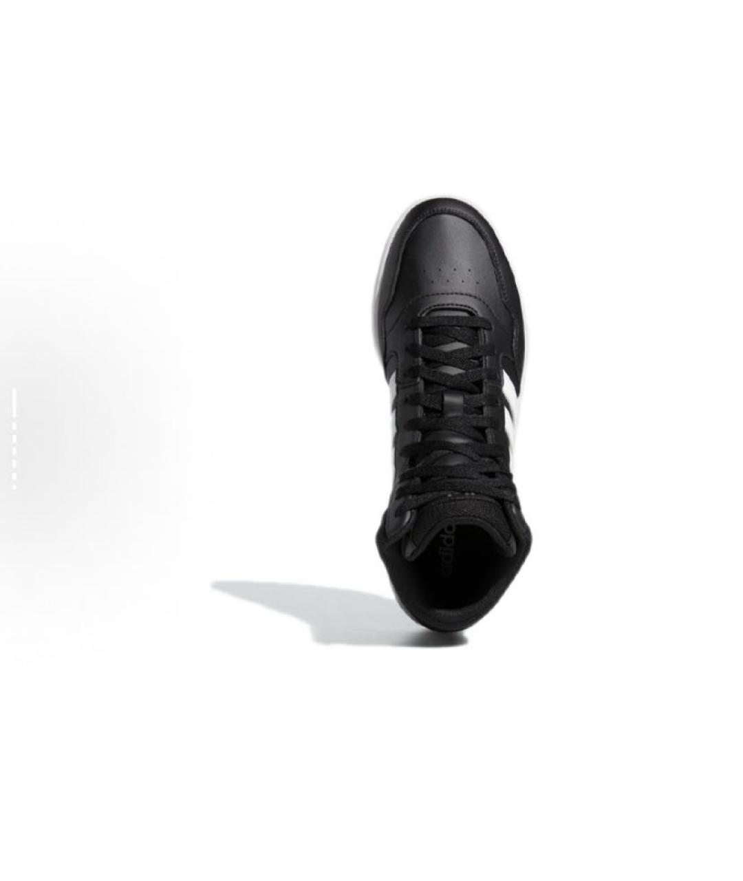 ADIDAS Черные кожаные высокие кроссовки / кеды, фото 6