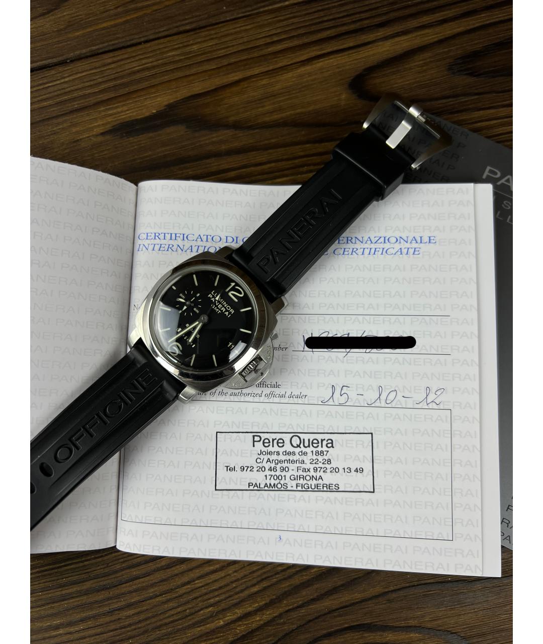 PANERAI Черные часы, фото 2