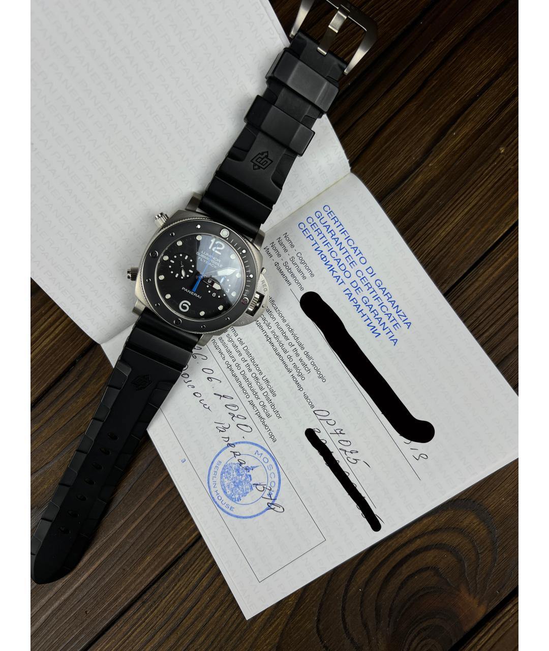 PANERAI Черные часы, фото 2