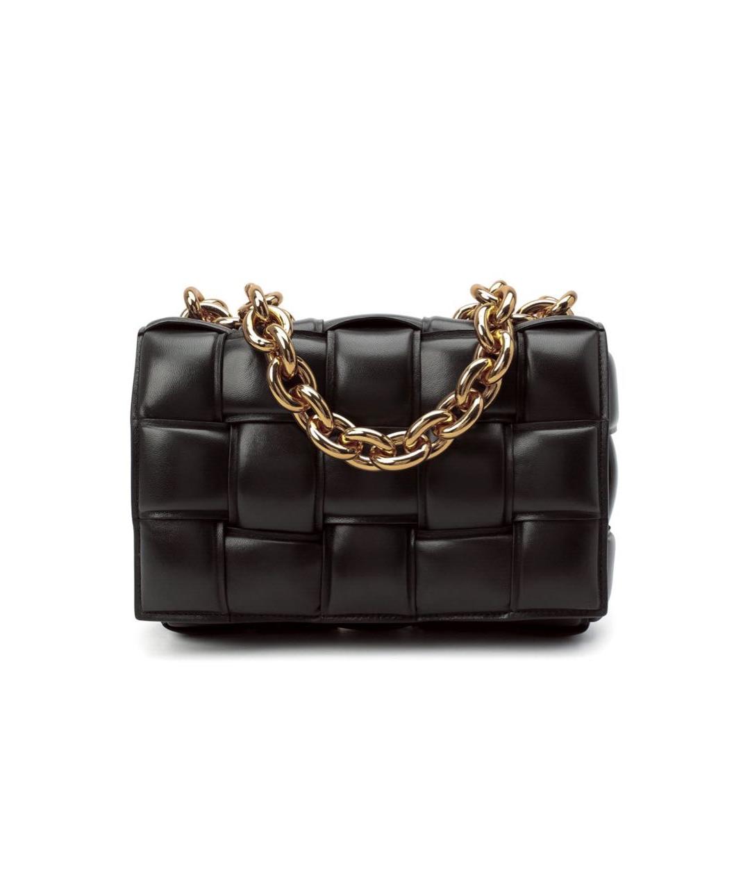 BOTTEGA VENETA Черная кожаная сумка через плечо, фото 1