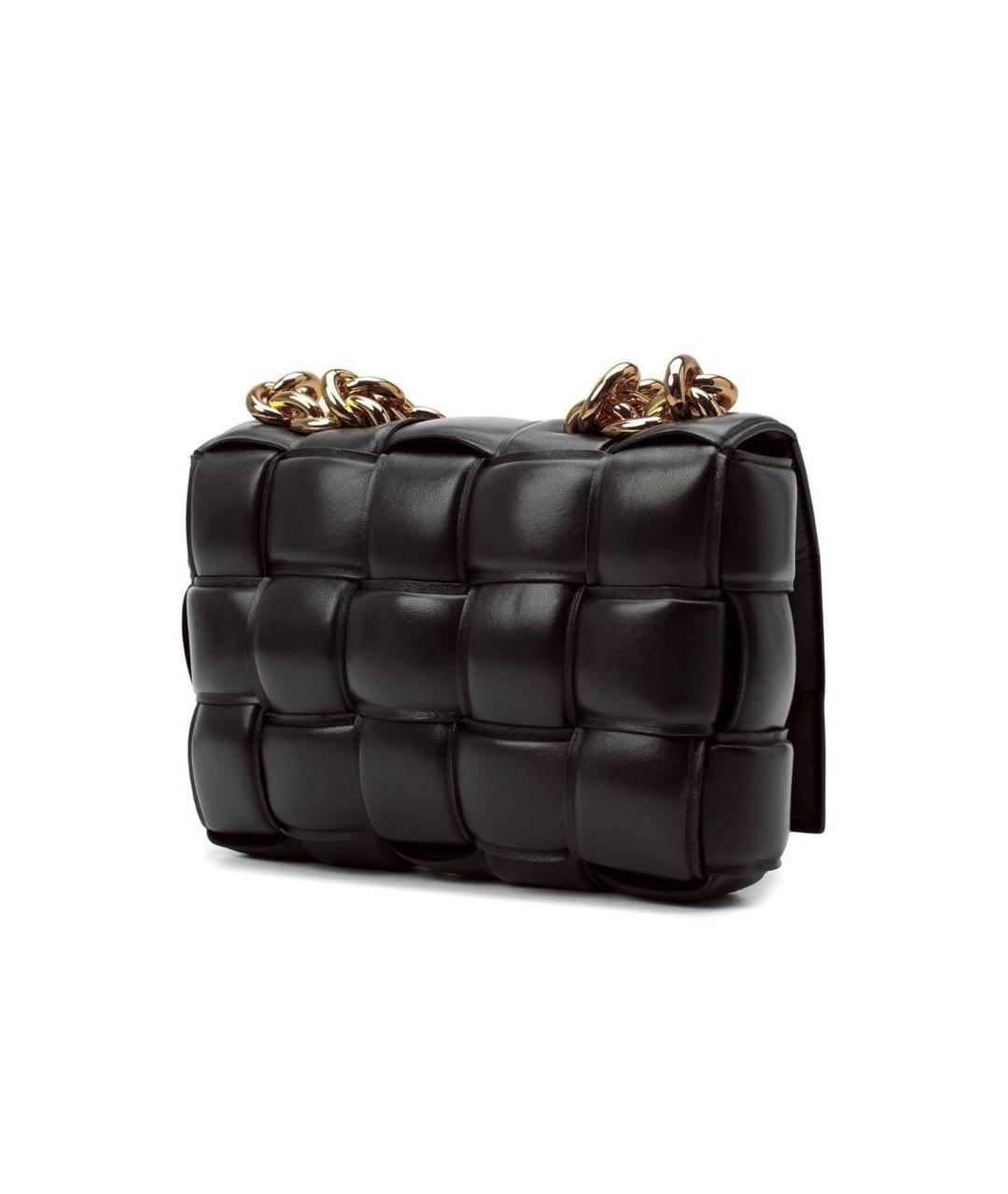 BOTTEGA VENETA Черная кожаная сумка через плечо, фото 2
