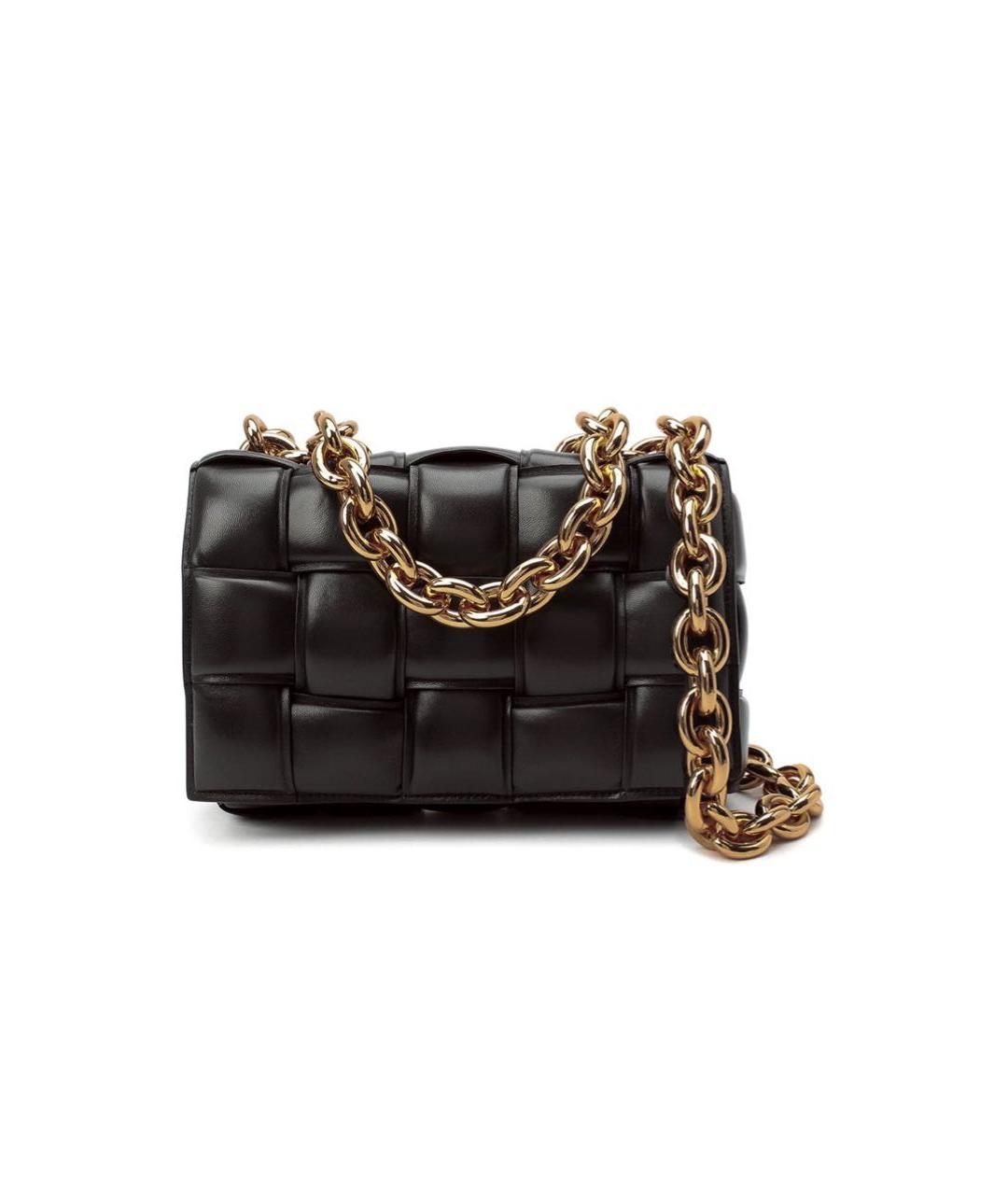 BOTTEGA VENETA Черная кожаная сумка через плечо, фото 3