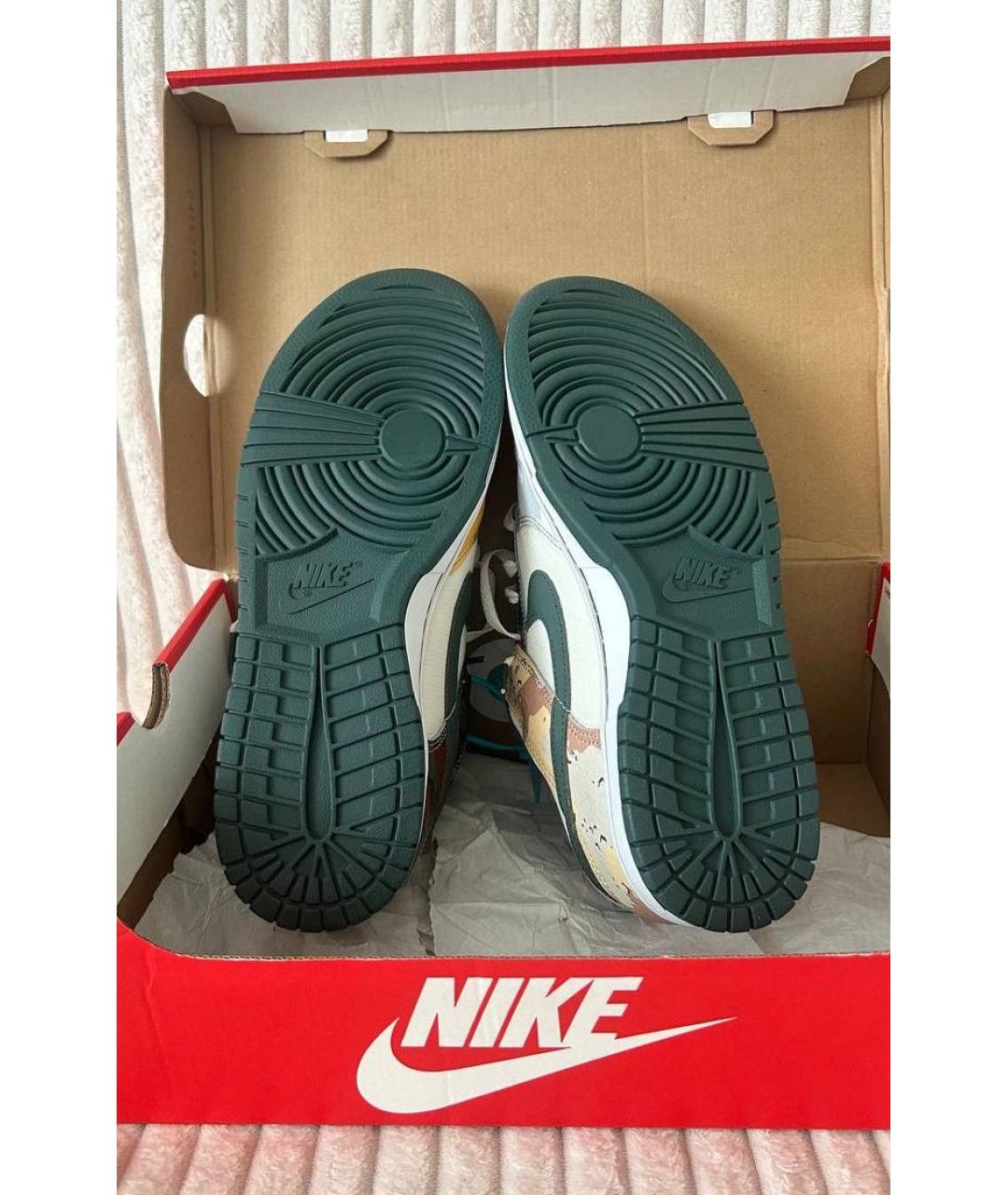 NIKE Мульти кожаные низкие кроссовки / кеды, фото 4