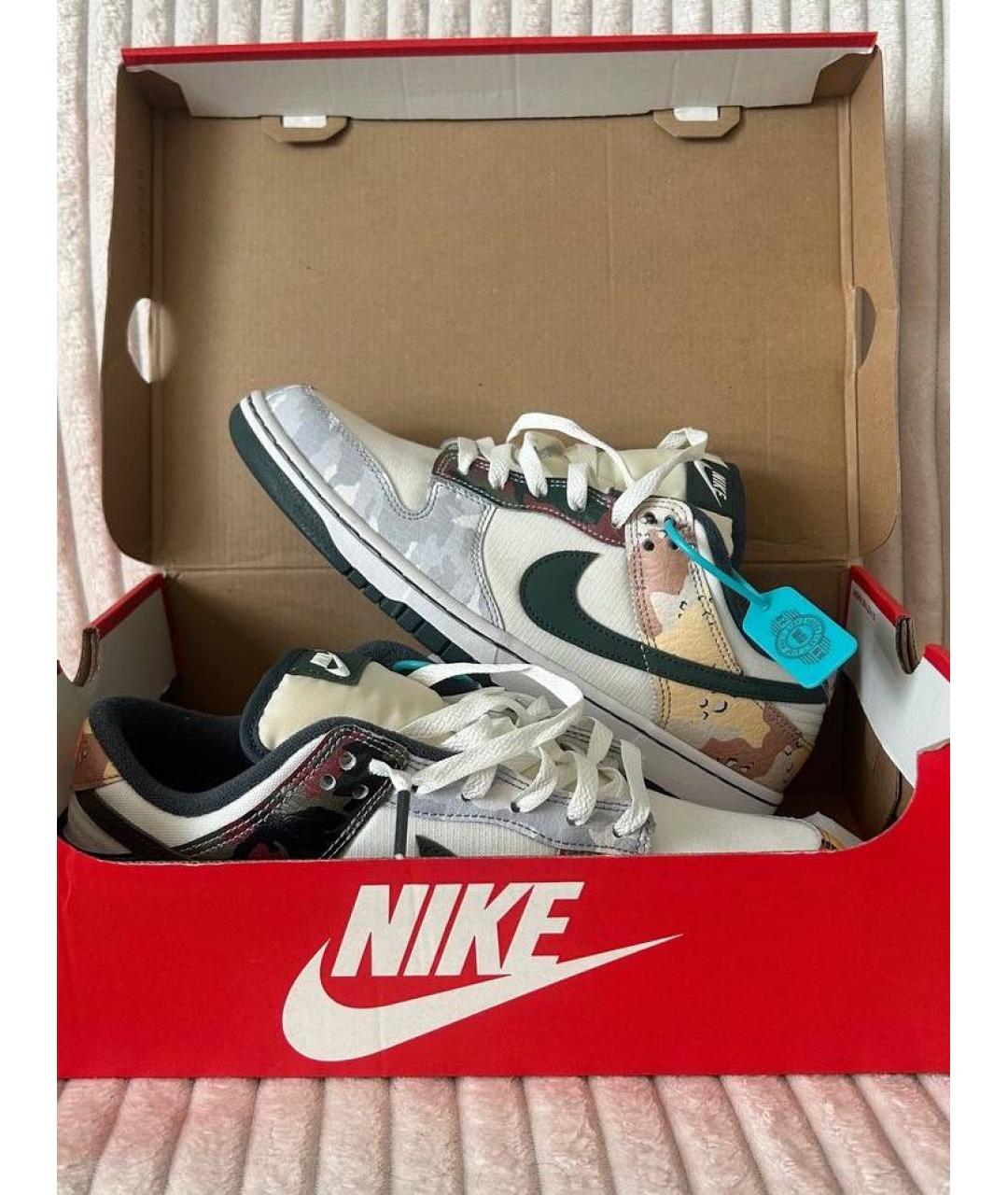 NIKE Мульти кожаные низкие кроссовки / кеды, фото 3