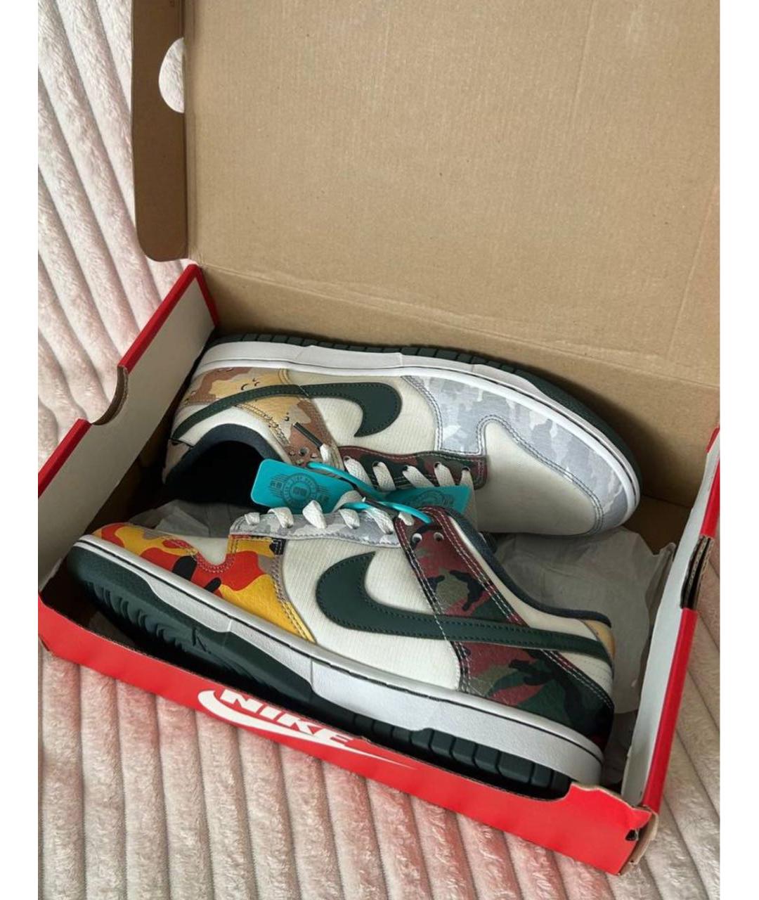 NIKE Мульти кожаные низкие кроссовки / кеды, фото 2