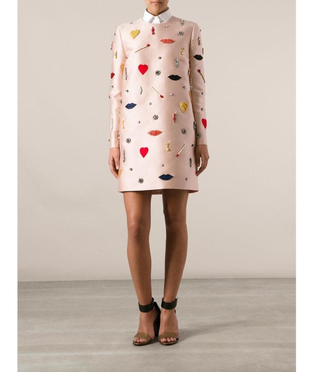 STELLA MCCARTNEY Розовое шелковое коктейльное платье, фото 5