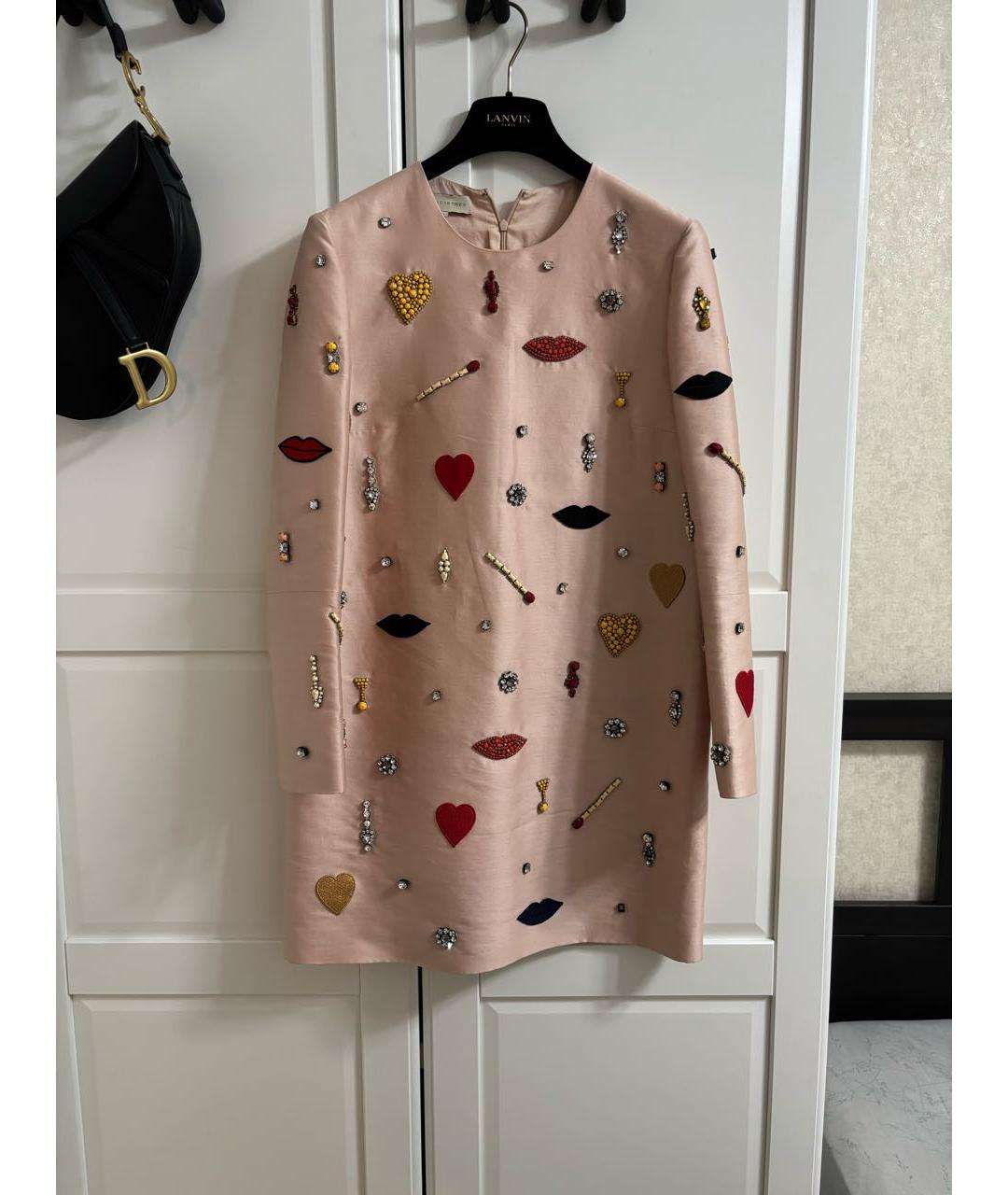 STELLA MCCARTNEY Розовое шелковое коктейльное платье, фото 7