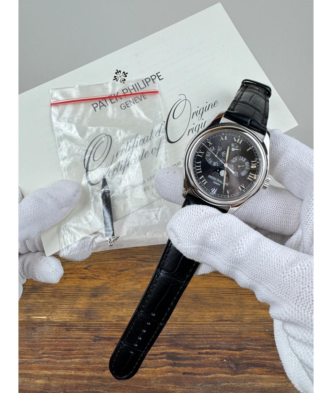 PATEK PHILIPPE Черные платиновые часы, фото 2