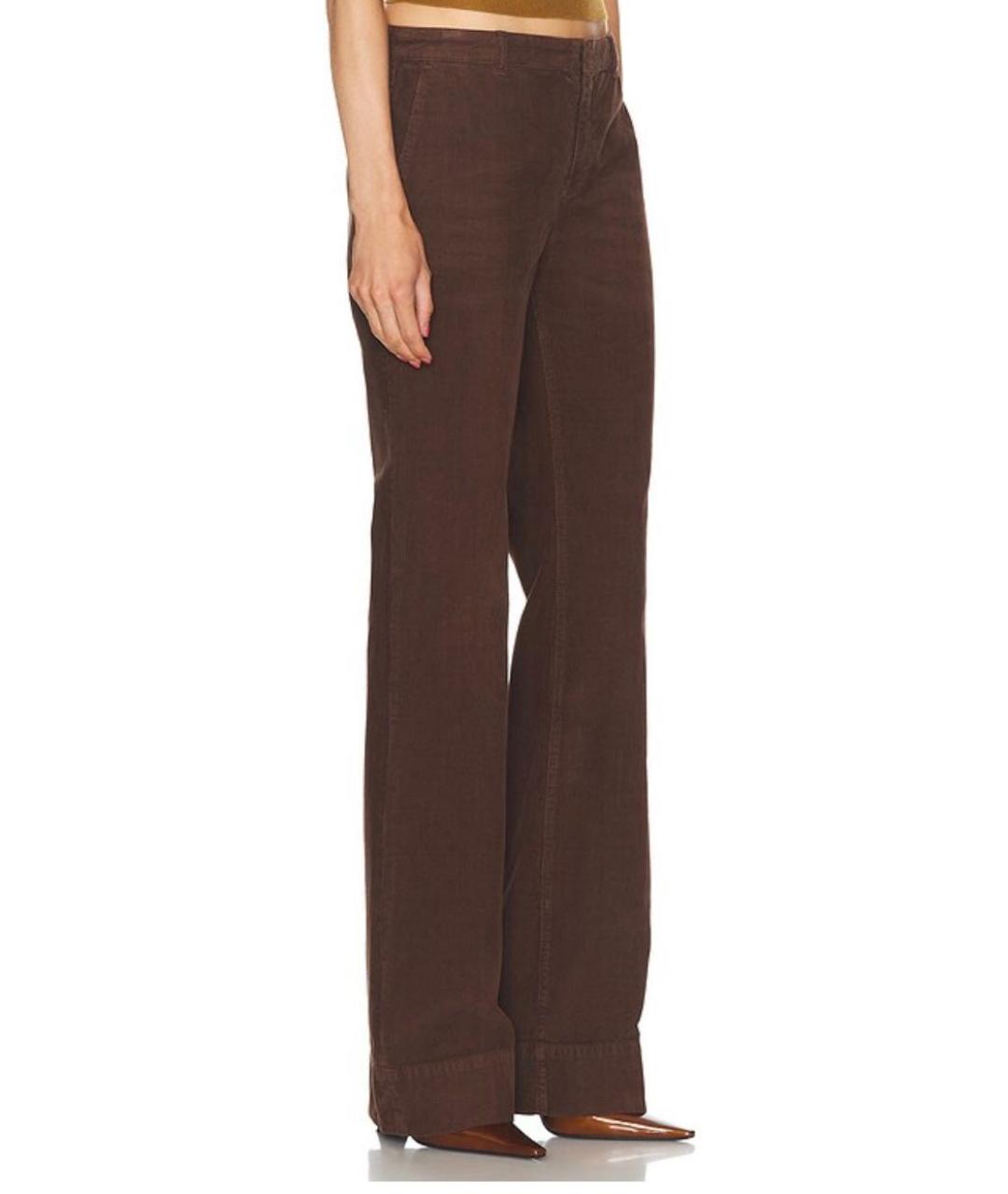 SAINT LAURENT Коричневые прямые джинсы, фото 4