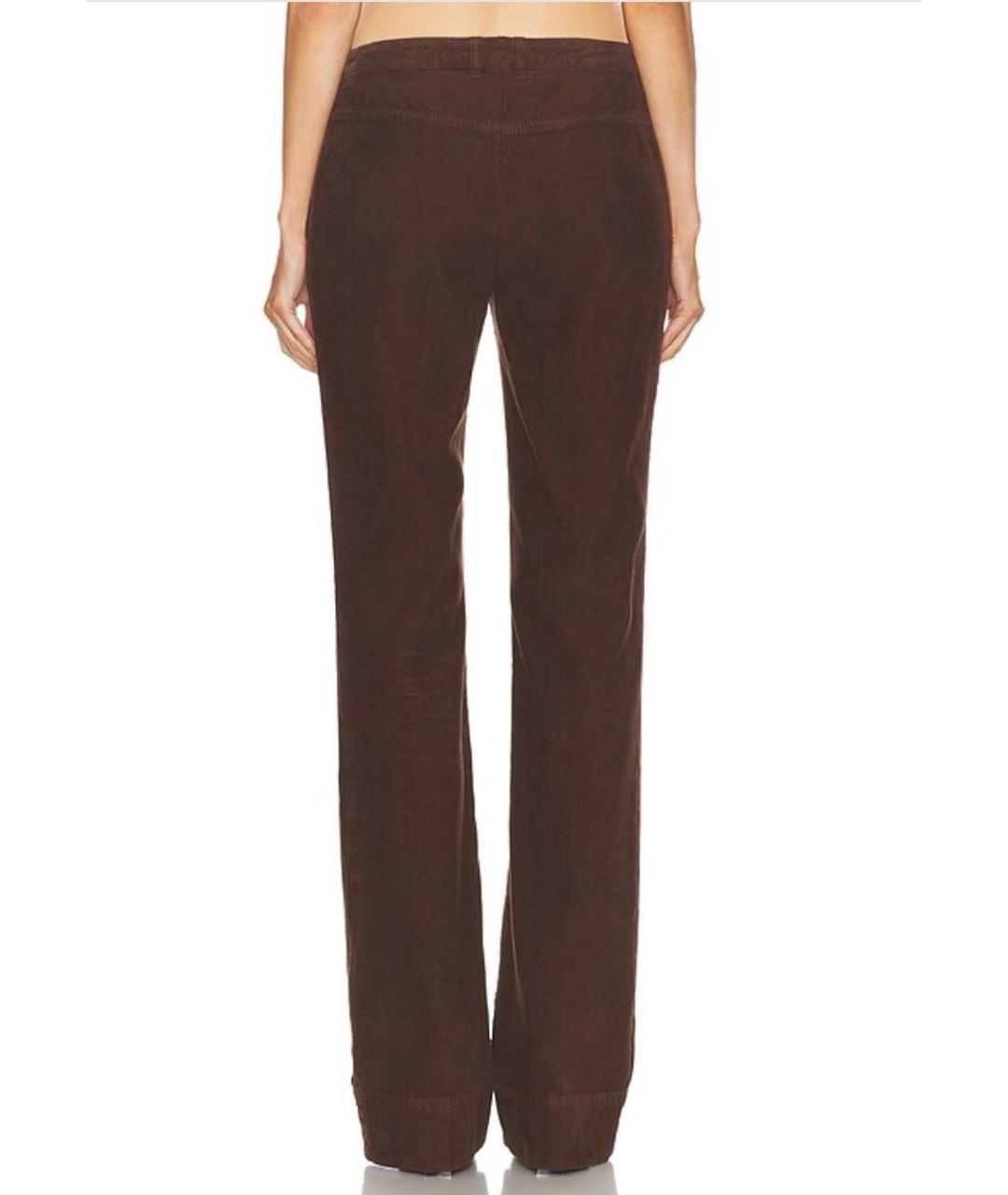 SAINT LAURENT Коричневые прямые джинсы, фото 3