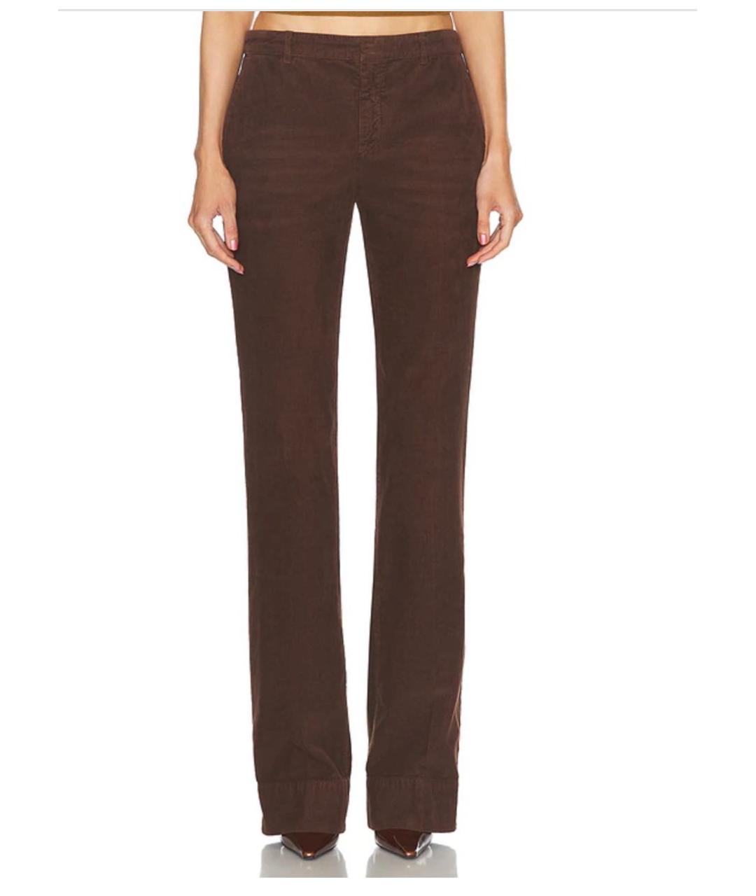 SAINT LAURENT Коричневые прямые джинсы, фото 2