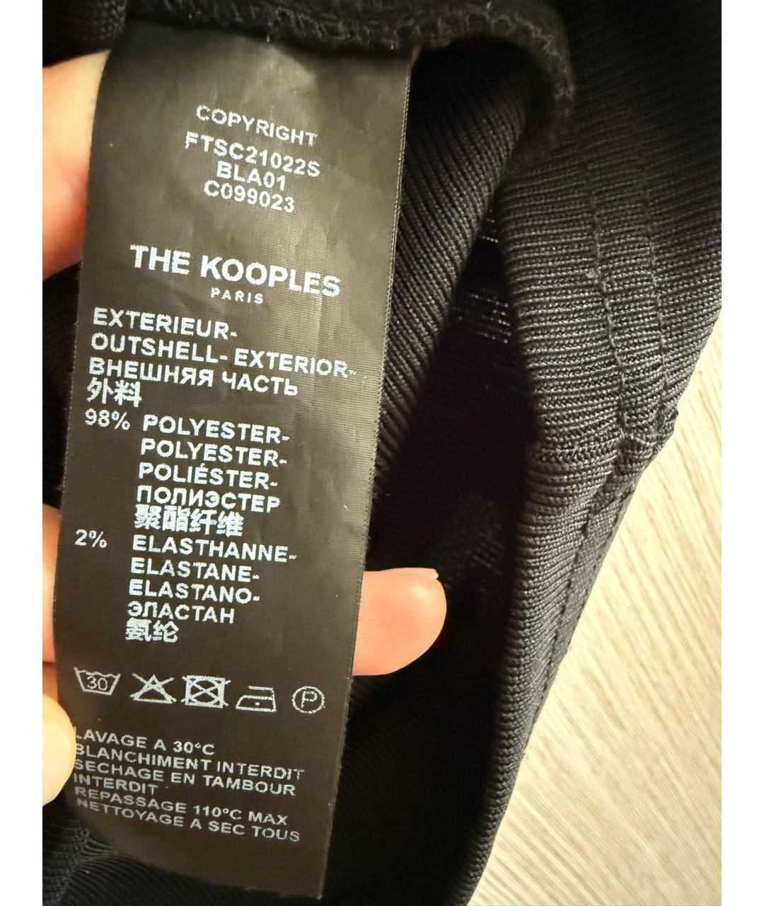 THE KOOPLES Черная полиэстеровая футболка, фото 5