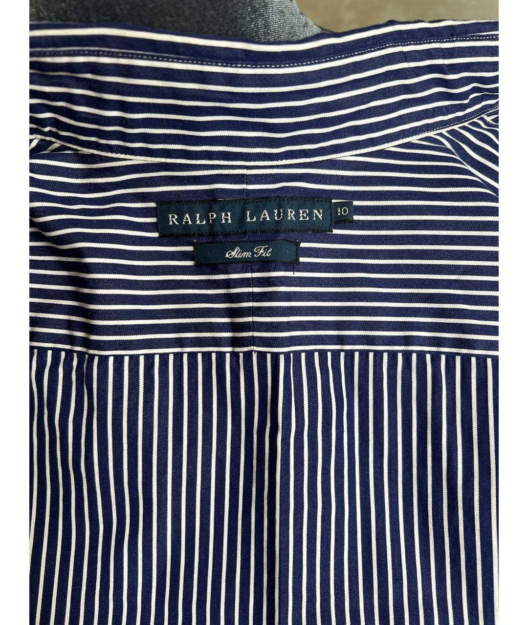 RALPH LAUREN Синяя хлопковая рубашка, фото 2
