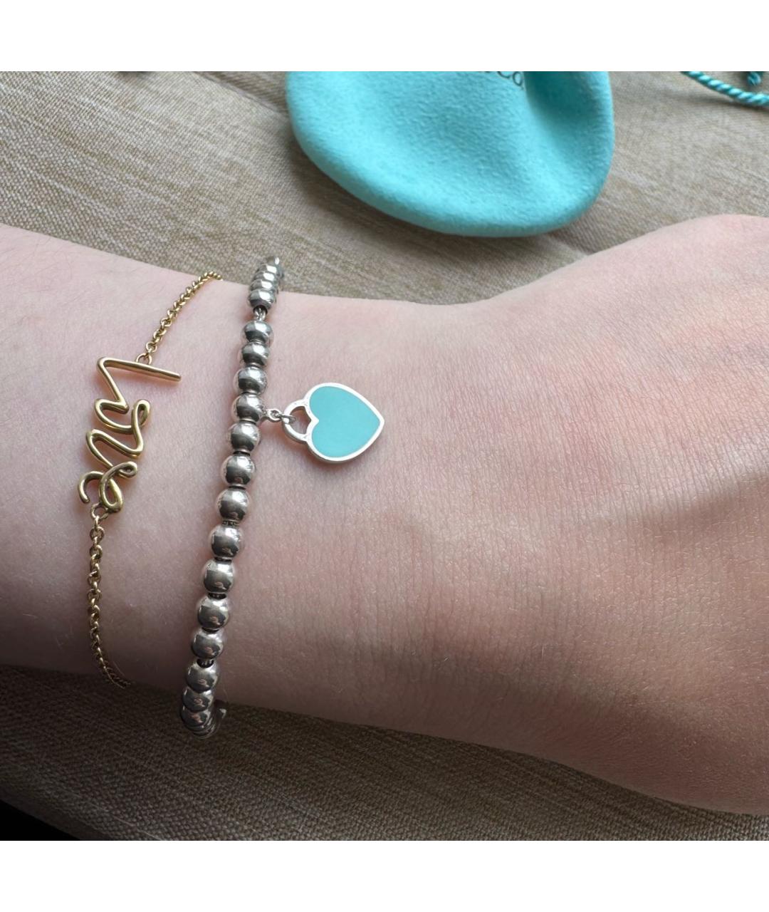 TIFFANY&CO Бирюзовый серебряный браслет, фото 9