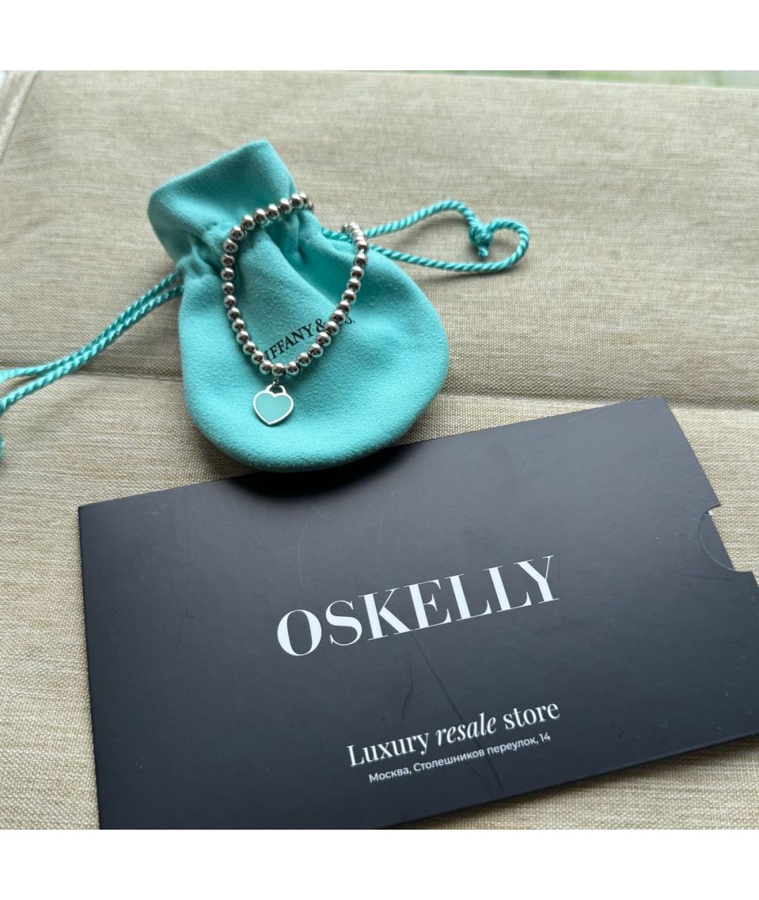 TIFFANY&CO Бирюзовый серебряный браслет, фото 3