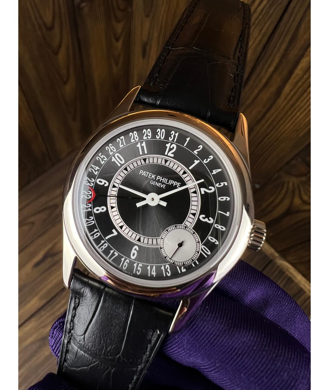 PATEK PHILIPPE Черные часы из белого золота, фото 2