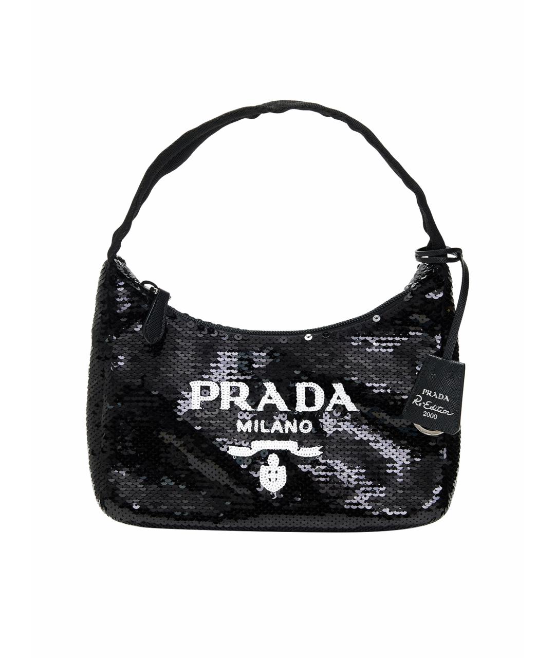 PRADA Черная синтетическая сумка с короткими ручками, фото 1