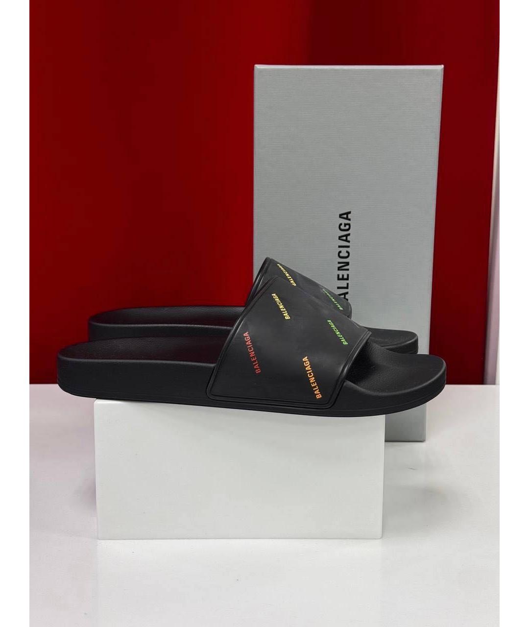 BALENCIAGA Черные шлепанцы, фото 7