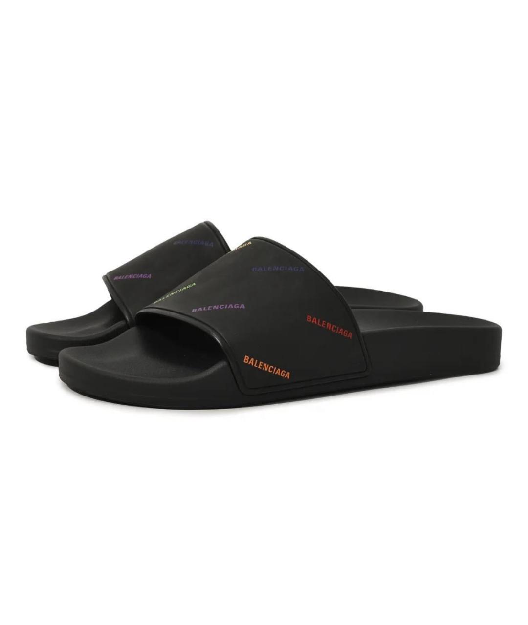 BALENCIAGA Черные шлепанцы, фото 4