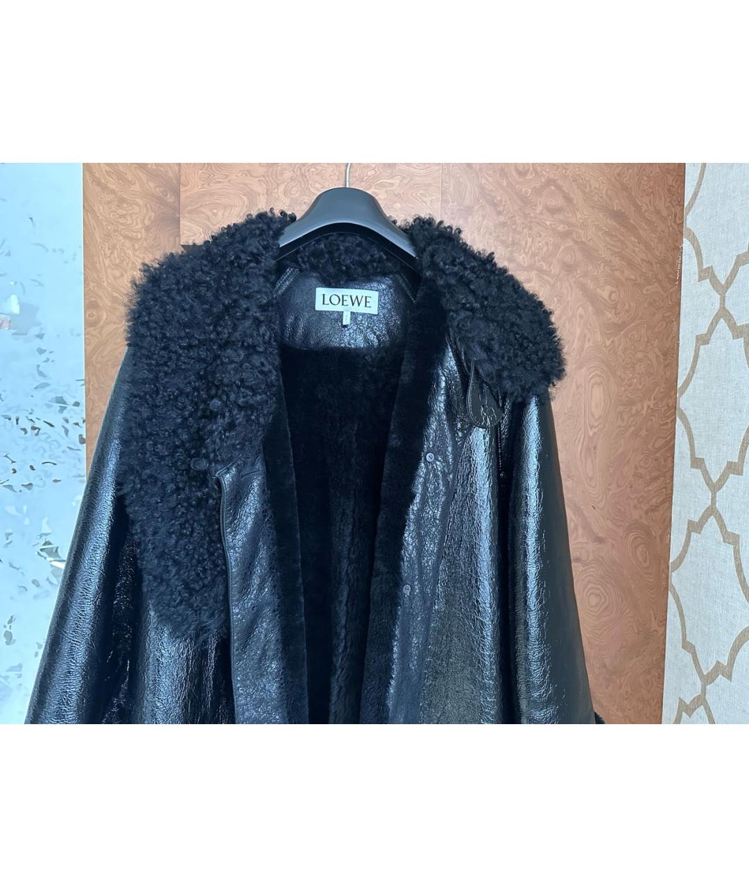 LOEWE Черная меховая дубленка, фото 3