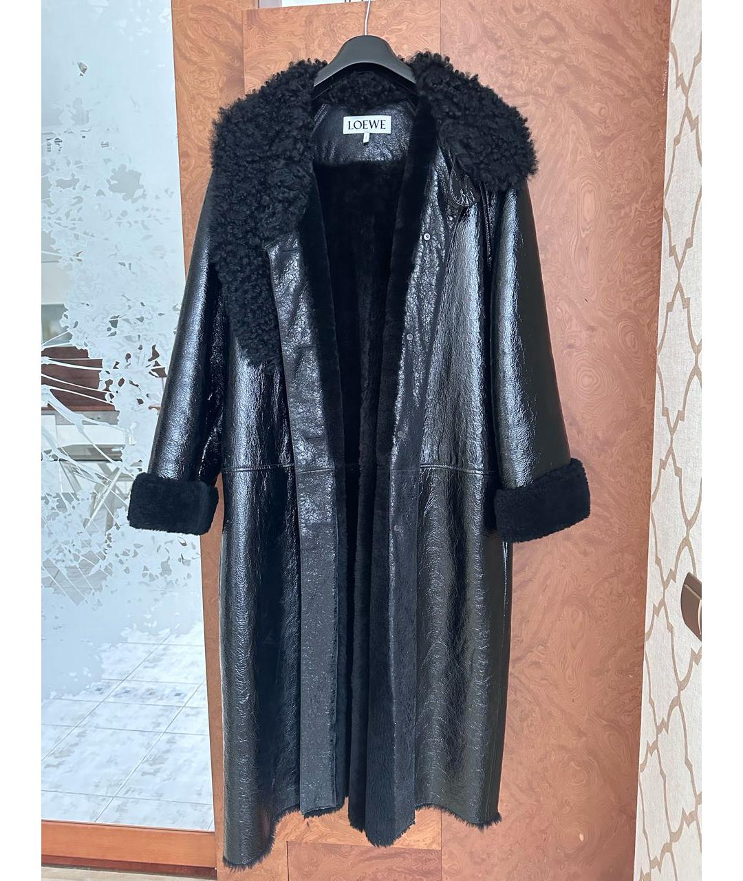 LOEWE Черная меховая дубленка, фото 4