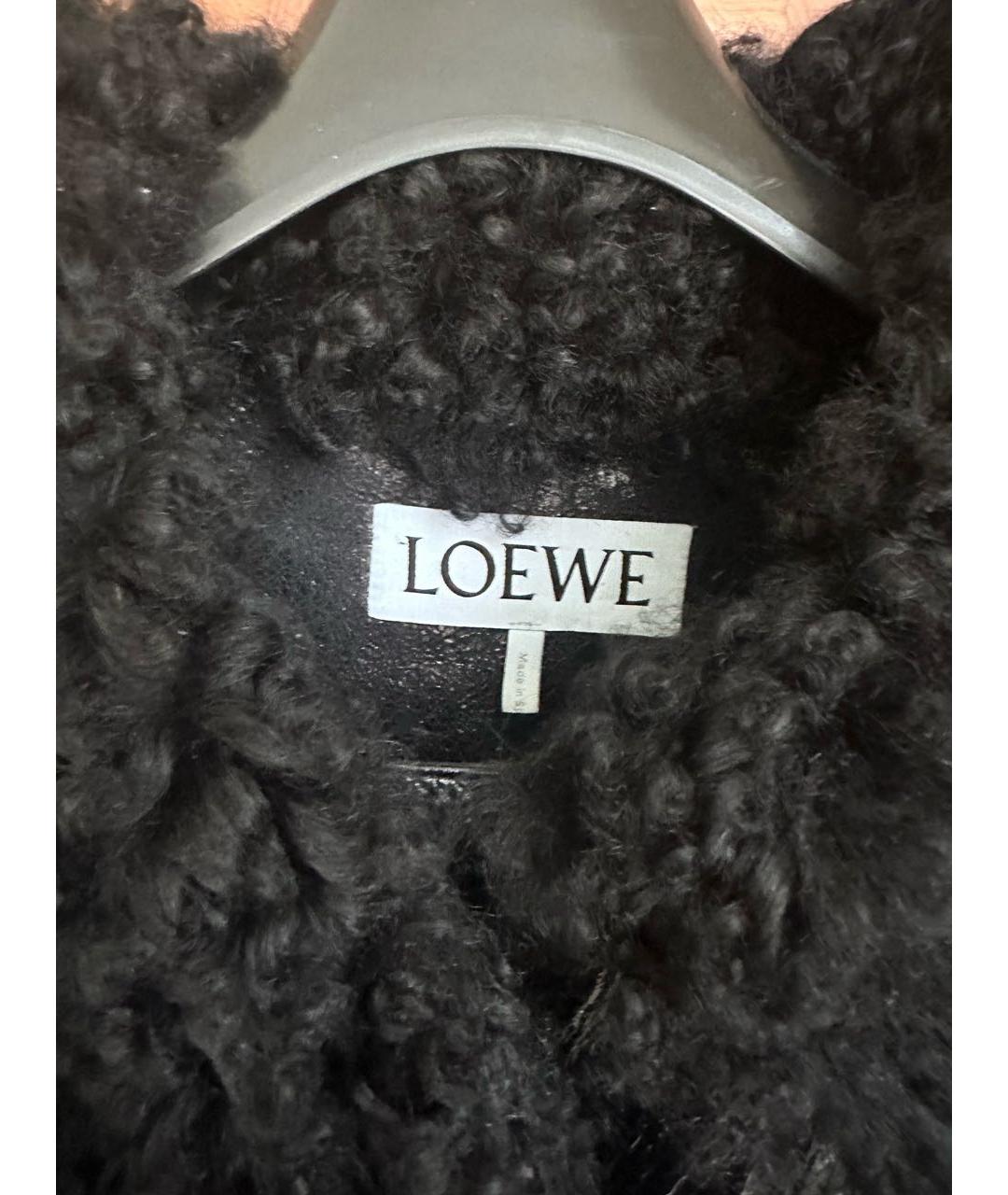LOEWE Черная меховая дубленка, фото 5