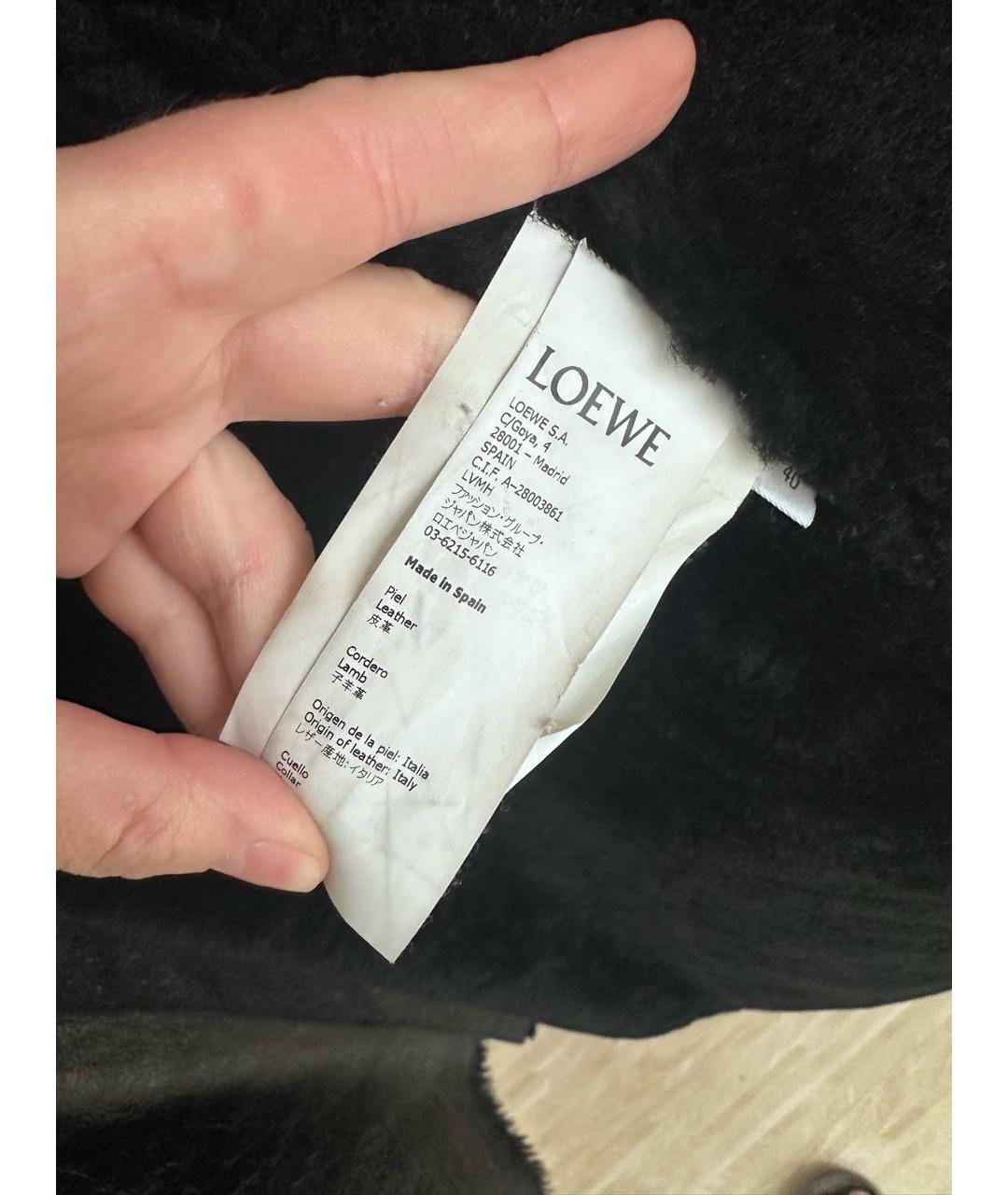 LOEWE Черная меховая дубленка, фото 6