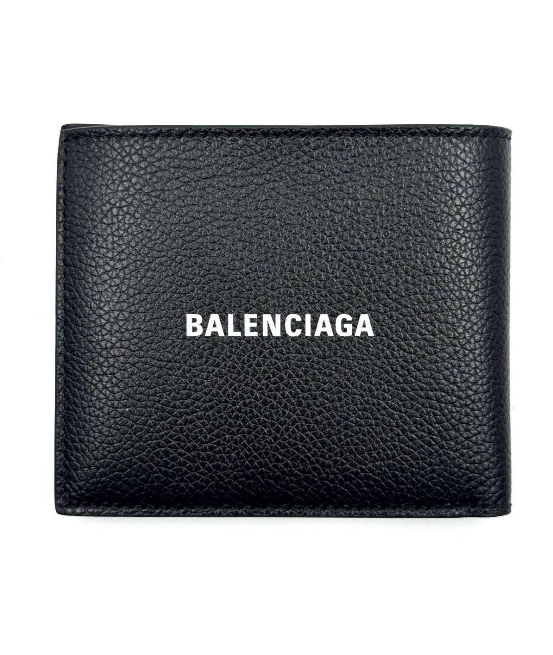 BALENCIAGA Черный кожаный кошелек, фото 1