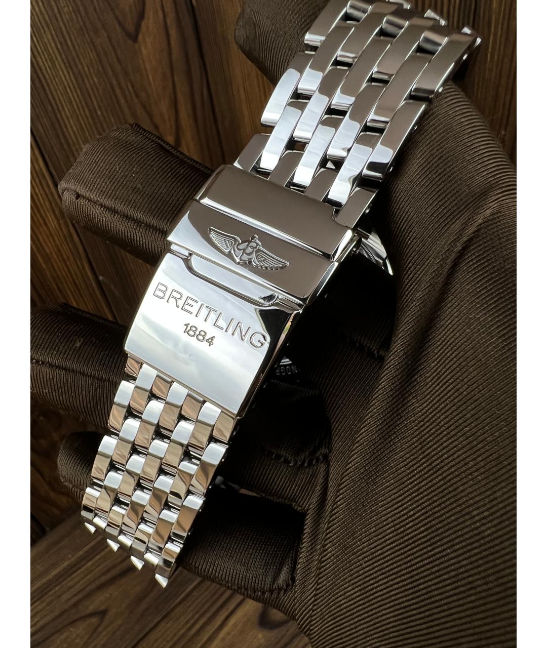 BREITLING Серебряные металлические часы, фото 6