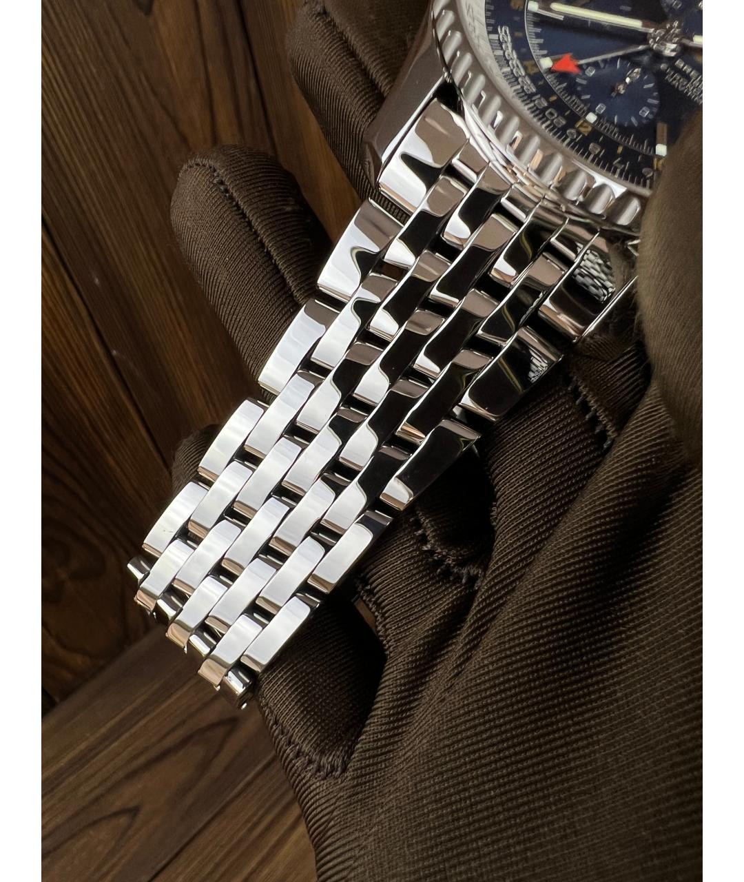 BREITLING Серебряные металлические часы, фото 5