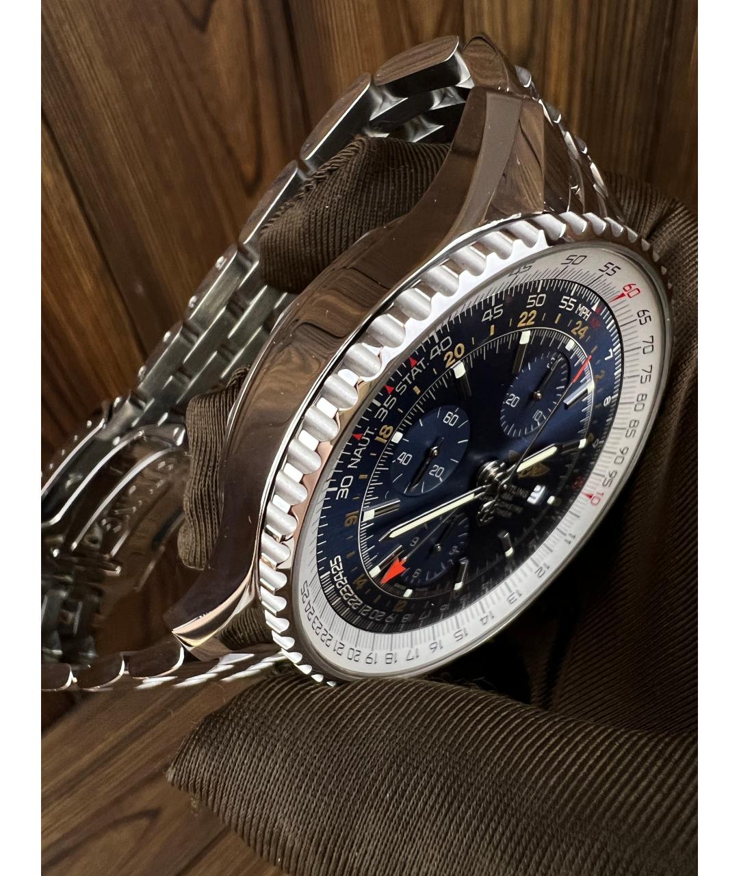 BREITLING Серебряные металлические часы, фото 4