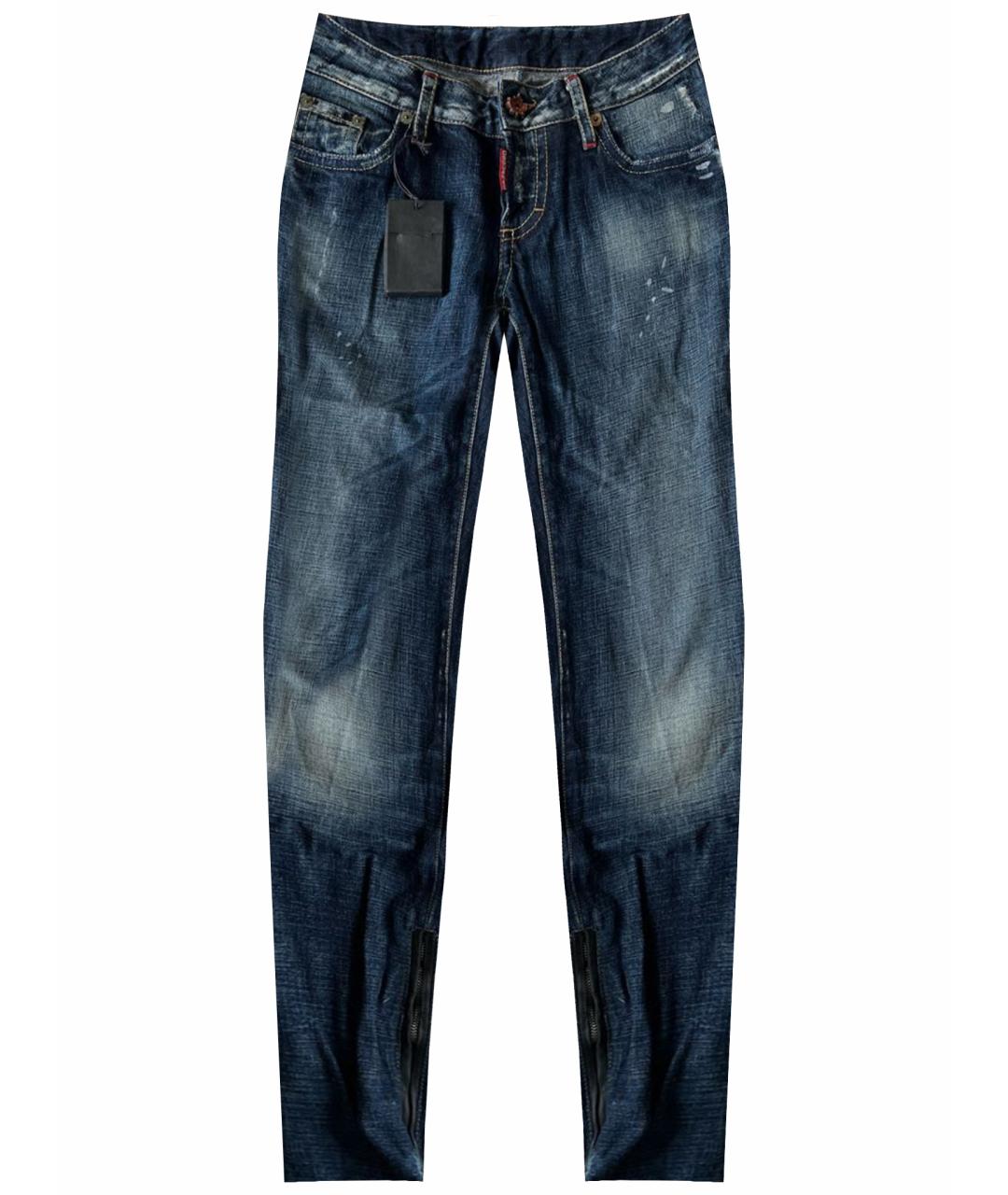 DSQUARED2 Синие хлопковые джинсы слим, фото 1