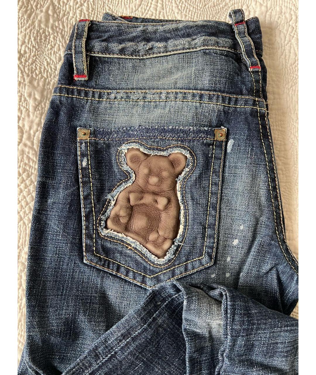 DSQUARED2 Синие хлопковые джинсы слим, фото 7