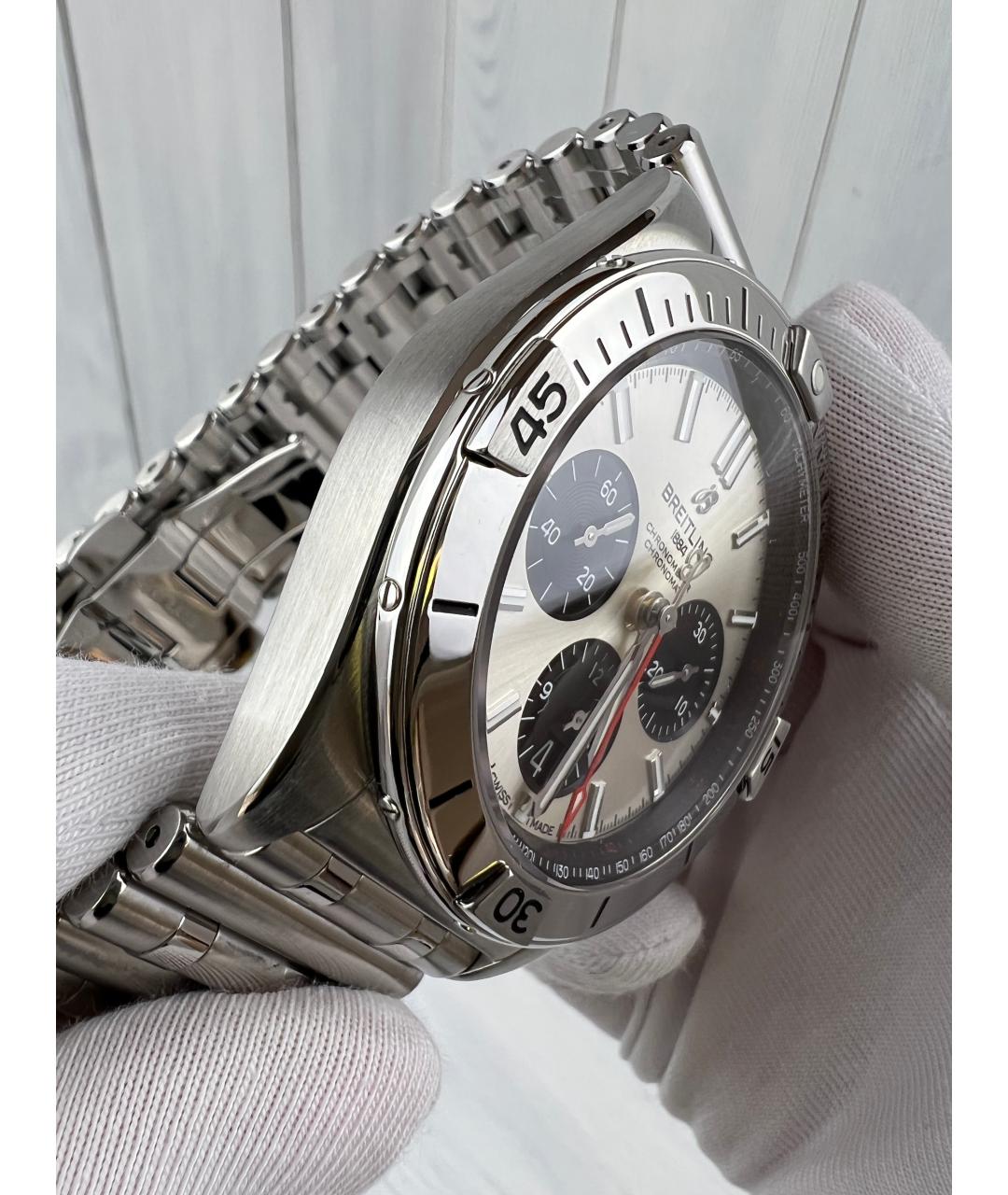 BREITLING Серебряные металлические часы, фото 4