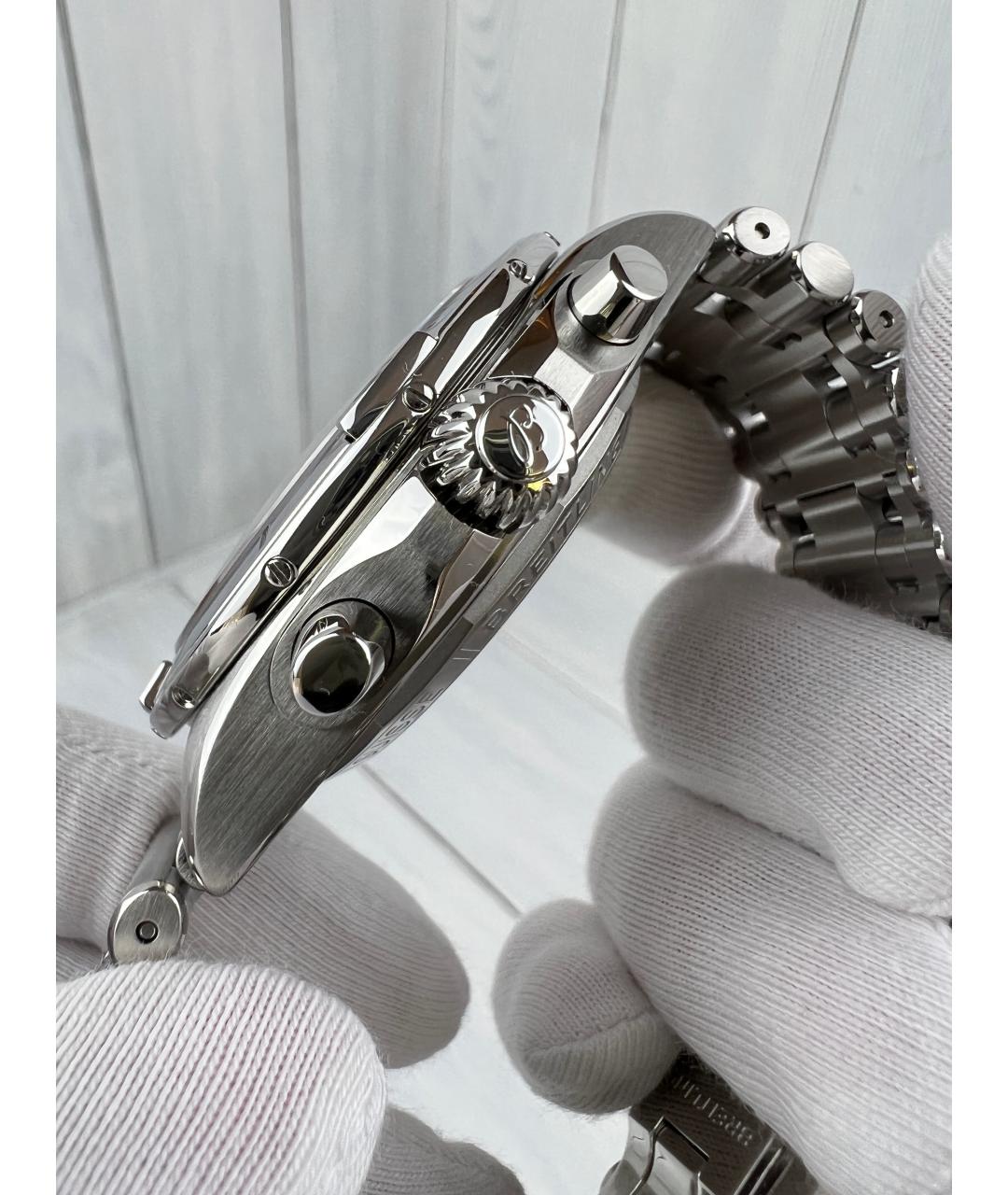 BREITLING Серебряные металлические часы, фото 3