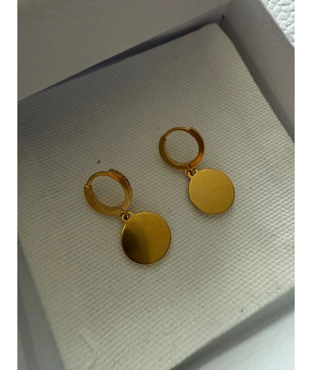 CHRISTIAN DIOR Золотые латунные серьги, фото 3