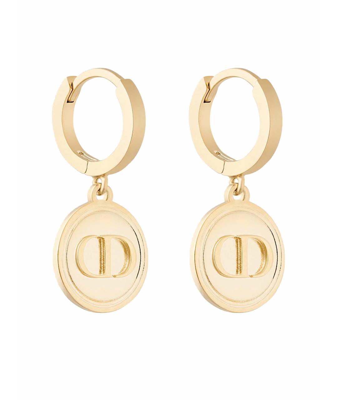CHRISTIAN DIOR Золотые латунные серьги, фото 1