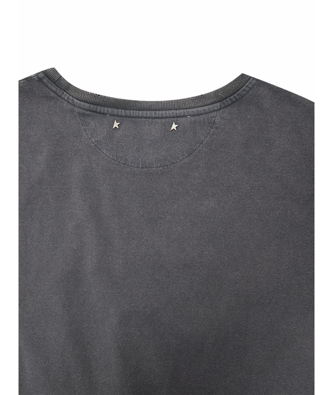 GOLDEN GOOSE DELUXE BRAND Серая хлопковая футболка, фото 6