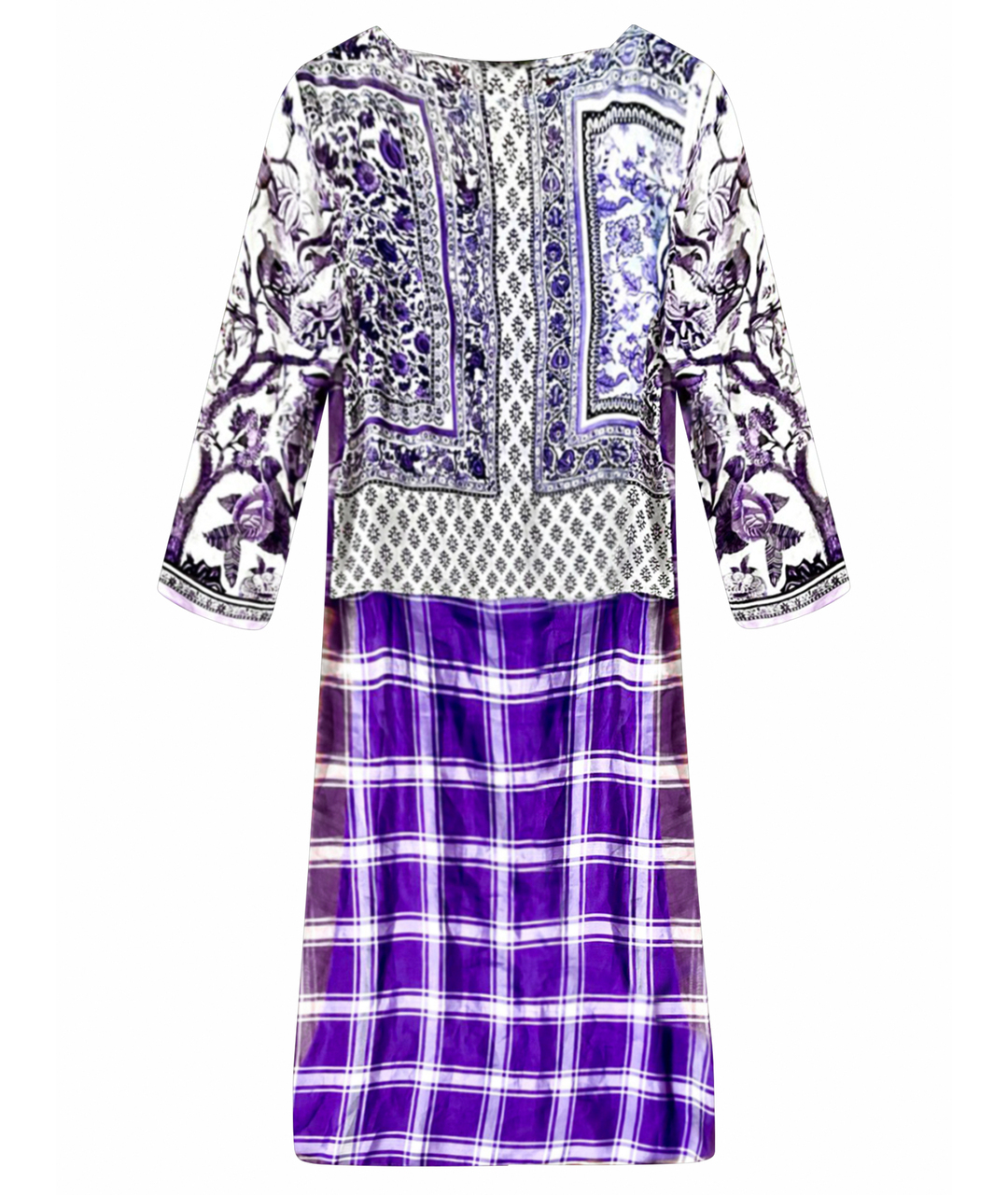 ALBERTA FERRETTI Фиолетовое шифоновое платье, фото 1