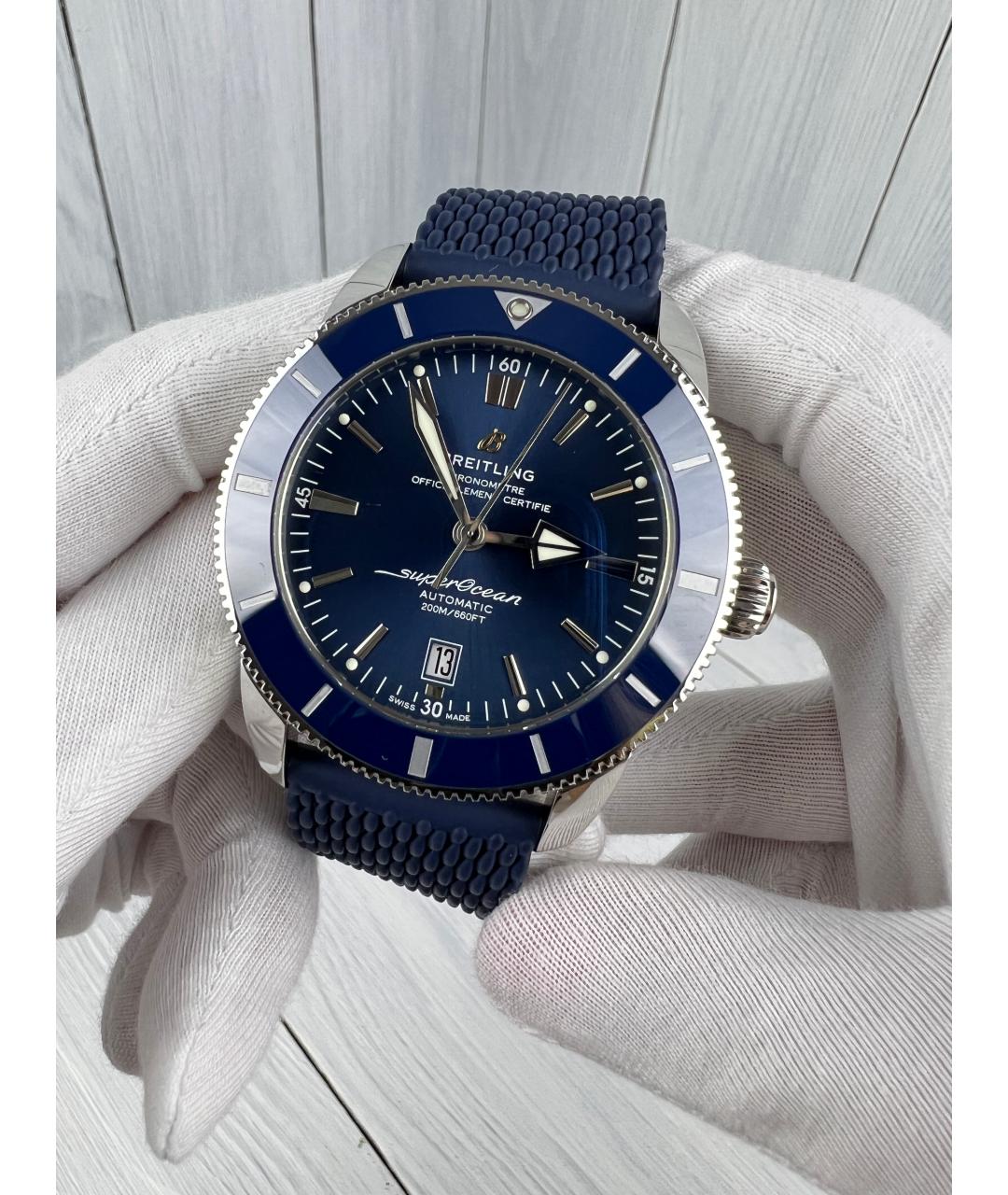 BREITLING Серебряные металлические часы, фото 2