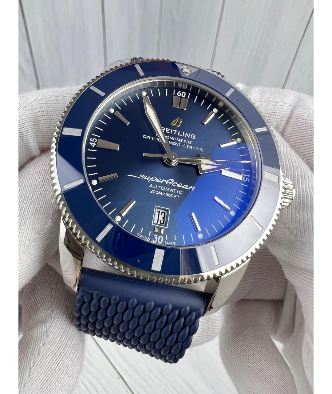 BREITLING Серебряные металлические часы, фото 3