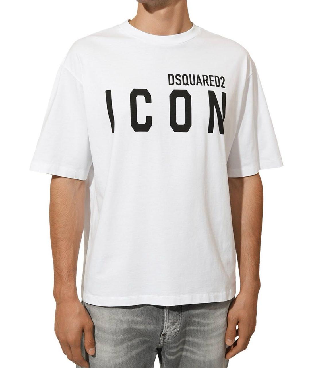 DSQUARED2 Белая хлопковая футболка, фото 3