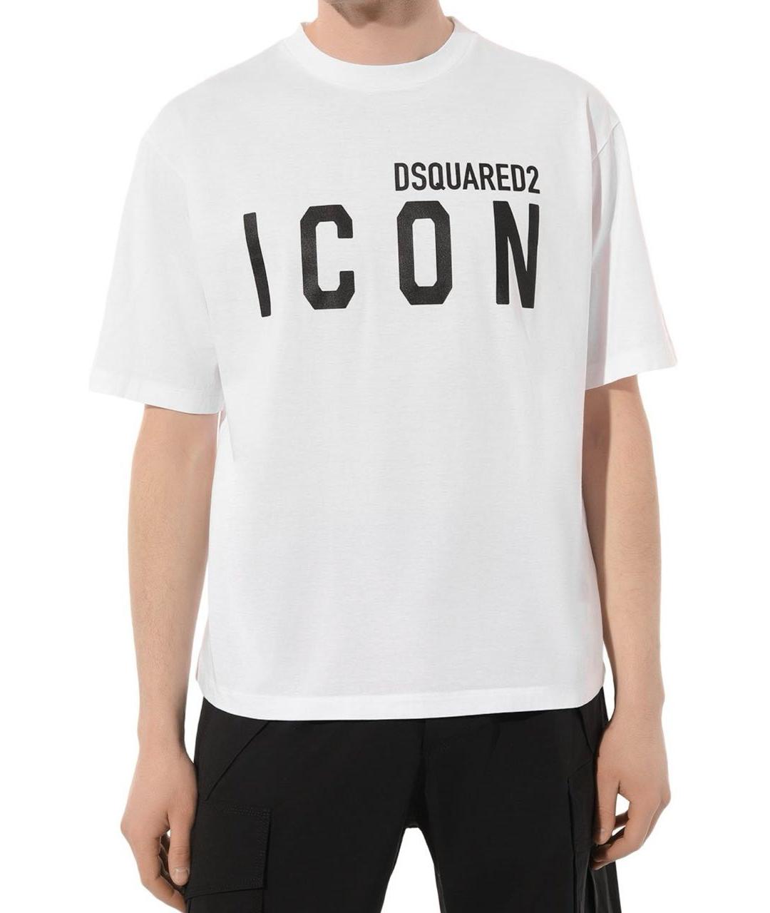 DSQUARED2 Белая хлопковая футболка, фото 2