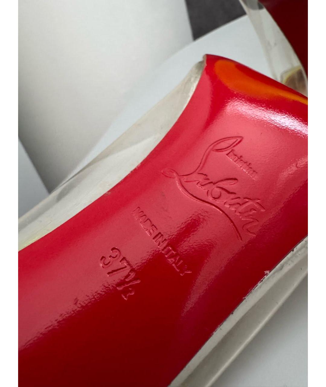 CHRISTIAN LOUBOUTIN Желтые туфли из лакированной кожи, фото 5