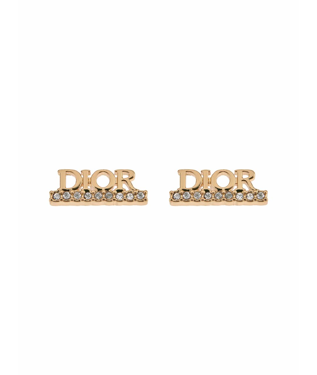 CHRISTIAN DIOR Золотые латунные серьги, фото 1