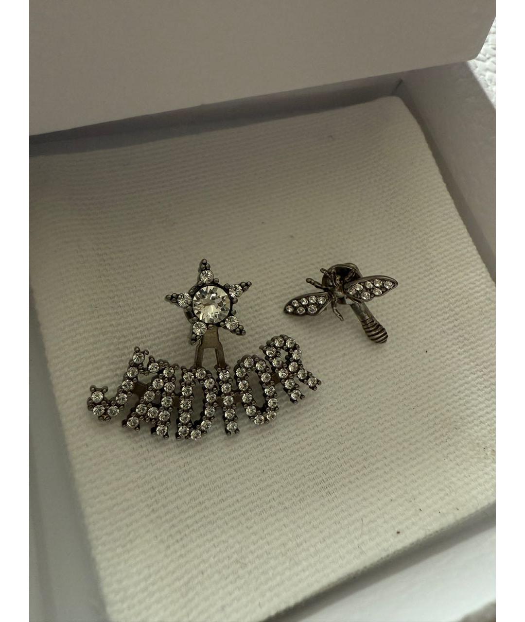 CHRISTIAN DIOR Золотые латунные серьги, фото 5