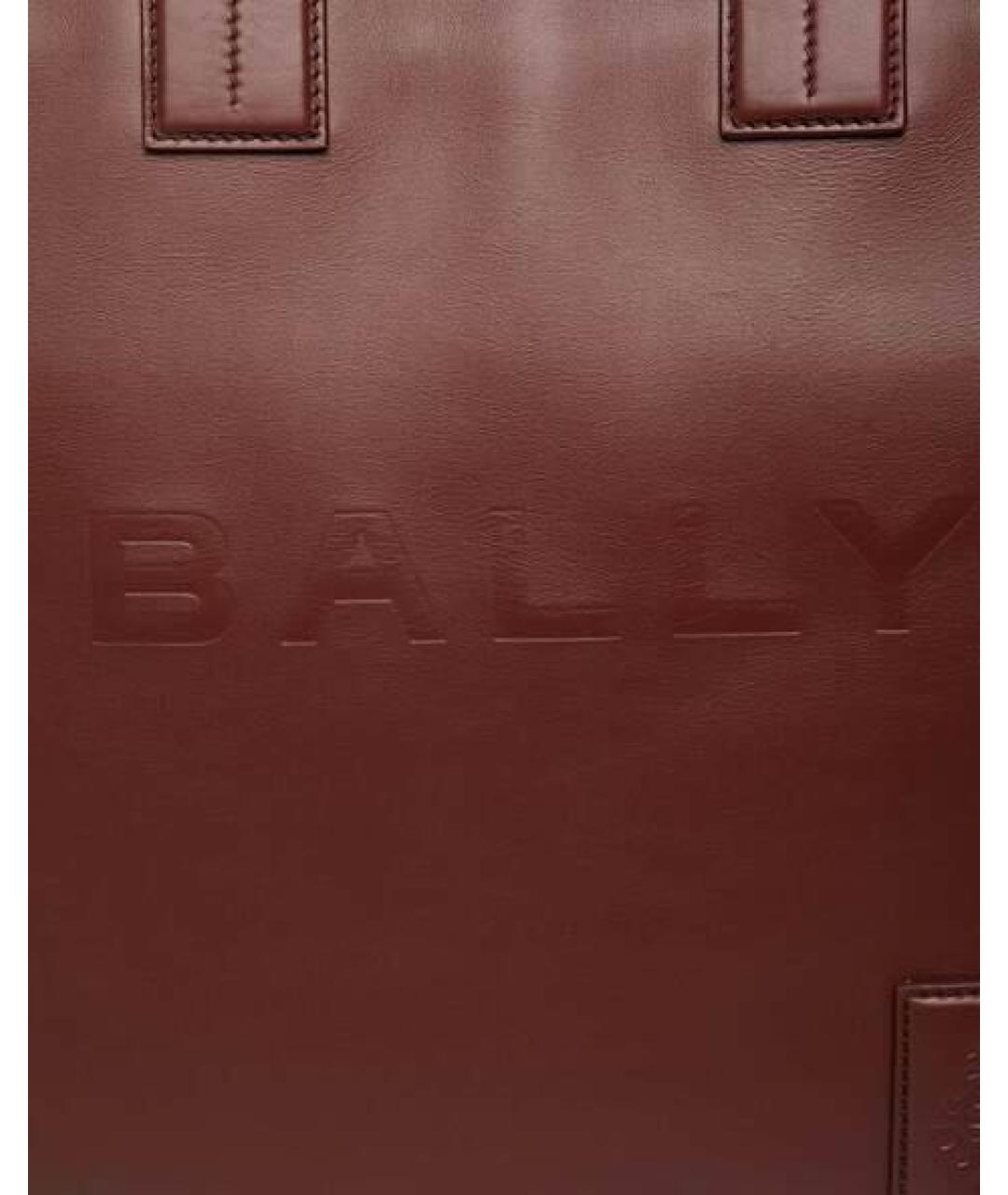 BALLY Коричневая кожаная сумка тоут, фото 2