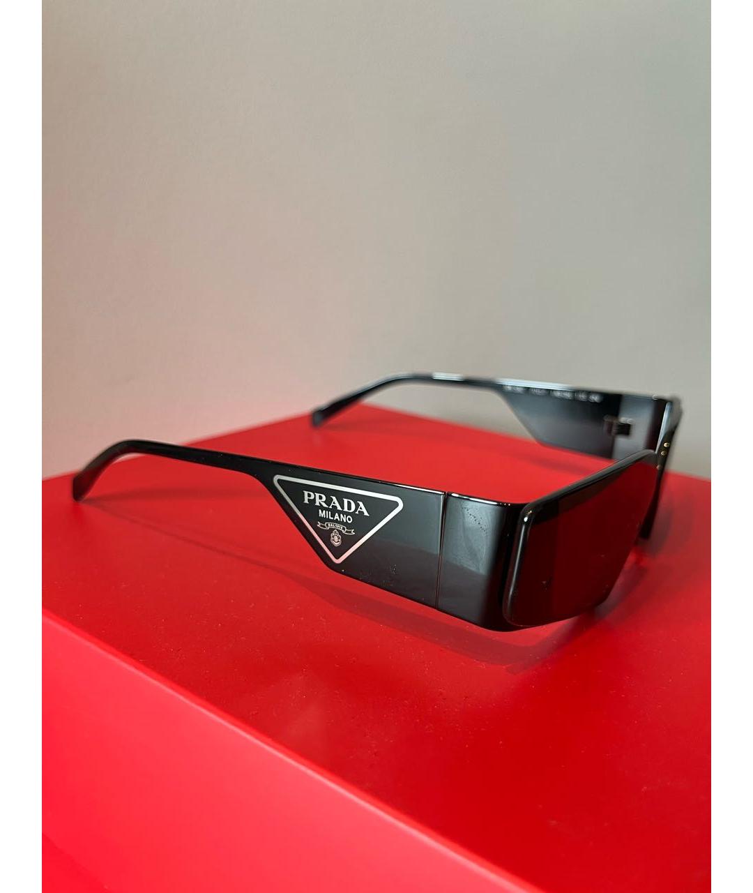 PRADA Черные металлические солнцезащитные очки, фото 3