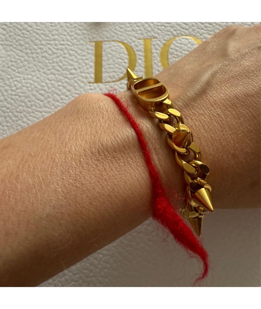 CHRISTIAN DIOR Золотой латунный браслет, фото 7